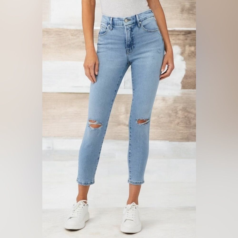 Good American Good waist Cropped Ankle Jeans High Waist jeans NWT size 4/27